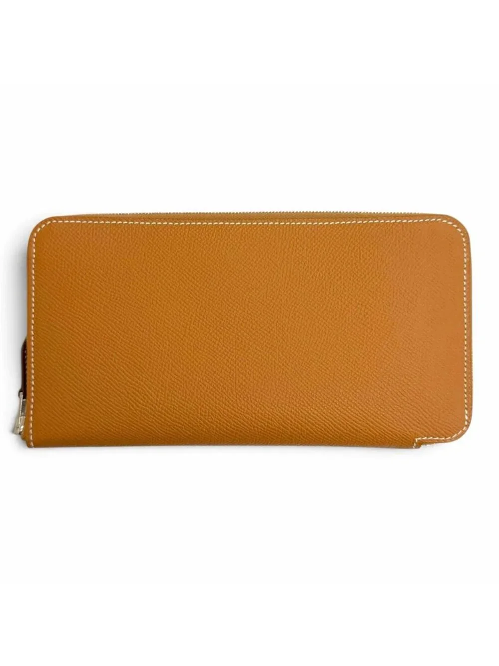 Hermes Azap Long Veau Epsom Gold Silver Silk'in Zip Around Wallet